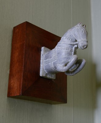 Lot 367 - A pair of modern Indian carved soapstone robe hooks