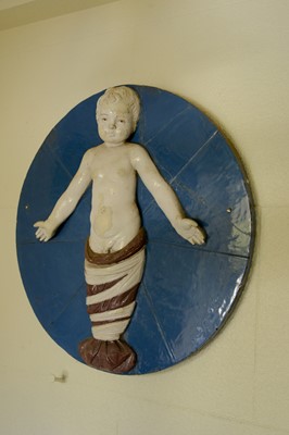 Lot 401 - A large Della Robia plaque
