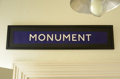 Lot 256 - A printed bus destination sign