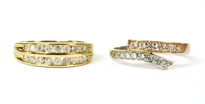 Lot 262 - A Latvian rose and white gold cubic zirconia ring