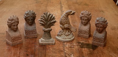 Lot 230 - A set of four cast iron figural doorstops