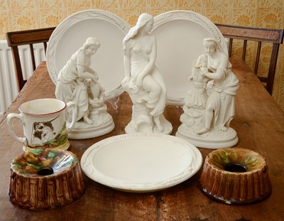 Lot 258 - Three Parian figures