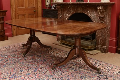 Lot 139 - A mahogany twin pedestal dining table