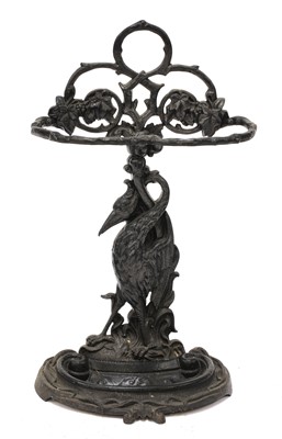 Lot 386 - A Coalbrookdale-type patent cast iron stick stand