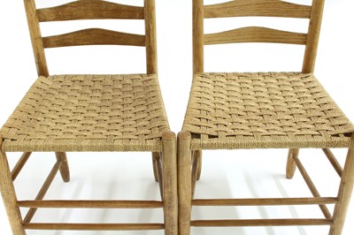 Lot 106 - Five ash ladderback chairs