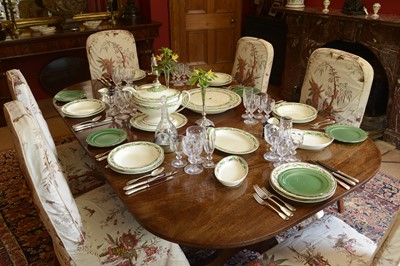 Lot 140 - A large Reilly creamware part dinner service