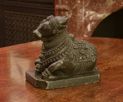 Lot 127 - An Indian carved stone figure of Nandi