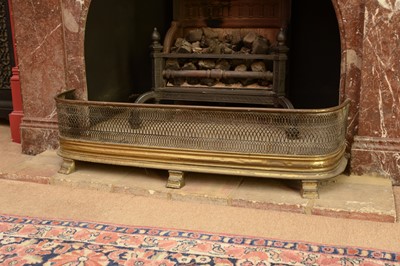 Lot 130 - A brass fender