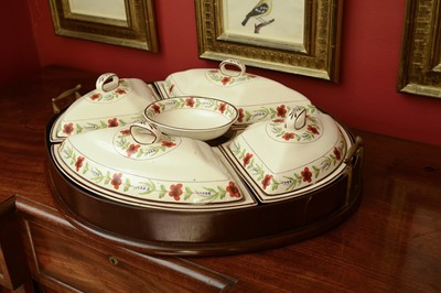 Lot 129 - A Davenport creamware supper set