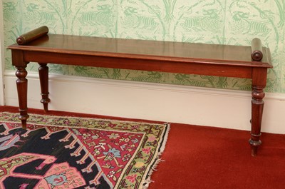 Lot 429 - A Victorian walnut hall bench