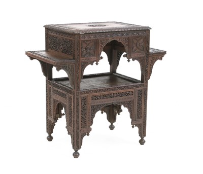Lot 306 - An Indian hardwood étagère