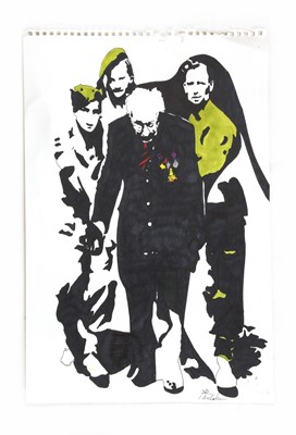 Lot 114 - 'Banksy style' portrait