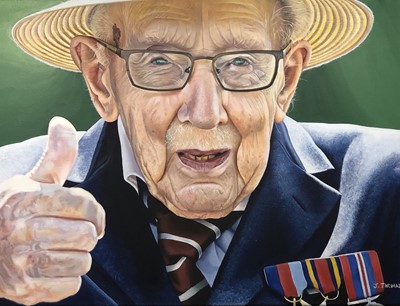 Lot 118 - 'Thumbs Up' acrylic on canvas, Justine Thomas