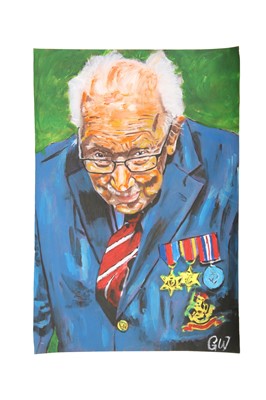 Lot 127 - Captain Tom Moore watercolour
