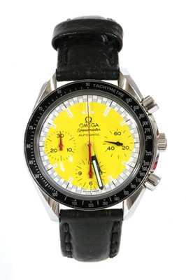 Lot 271 - A gentlemen's stainless steel Omega 'Speedmaster Reduced' automatic strap watch, c.1996