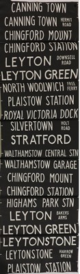 Lot 184 - A LARGE LONDON TRANSPORT BUS BLIND