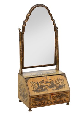Lot 275 - A Regency lacquered dressing table mirror