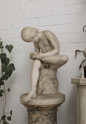 Lot 99 - A grand tour carved marble sculpture after the antique