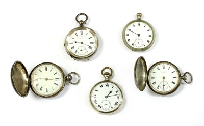 Lot 430 - A Georgian sterling silver verge fusee hunter pocket watch