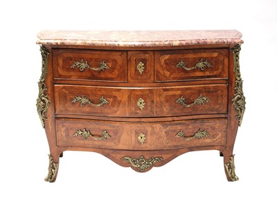 Lot 254 - A French Louis XVI walnut commode