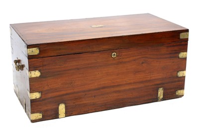 Lot 821 - A brass bound camphor chest