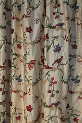 Lot 476 - Three pairs of lined and interlined silk curtains