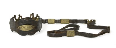 Lot 259 - A rare leather and brass-mounted dog lead
