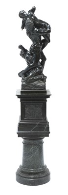 Lot 123 - A green marble figure group after Giambologna (Flemish, 1529-1608)