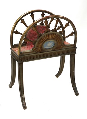 Lot 323 - A giltwood and painted canterbury