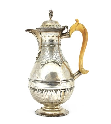 Lot 44 - A Victorian silver coffee pot