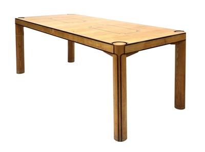 Lot 345 - A contemporary ash and Indian rosewood dining table