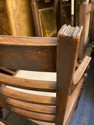 Lot 44 - A set of twelve Arts and Crafts walnut chairs