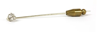 Lot 235 - A white gold single stone diamond stick pin
