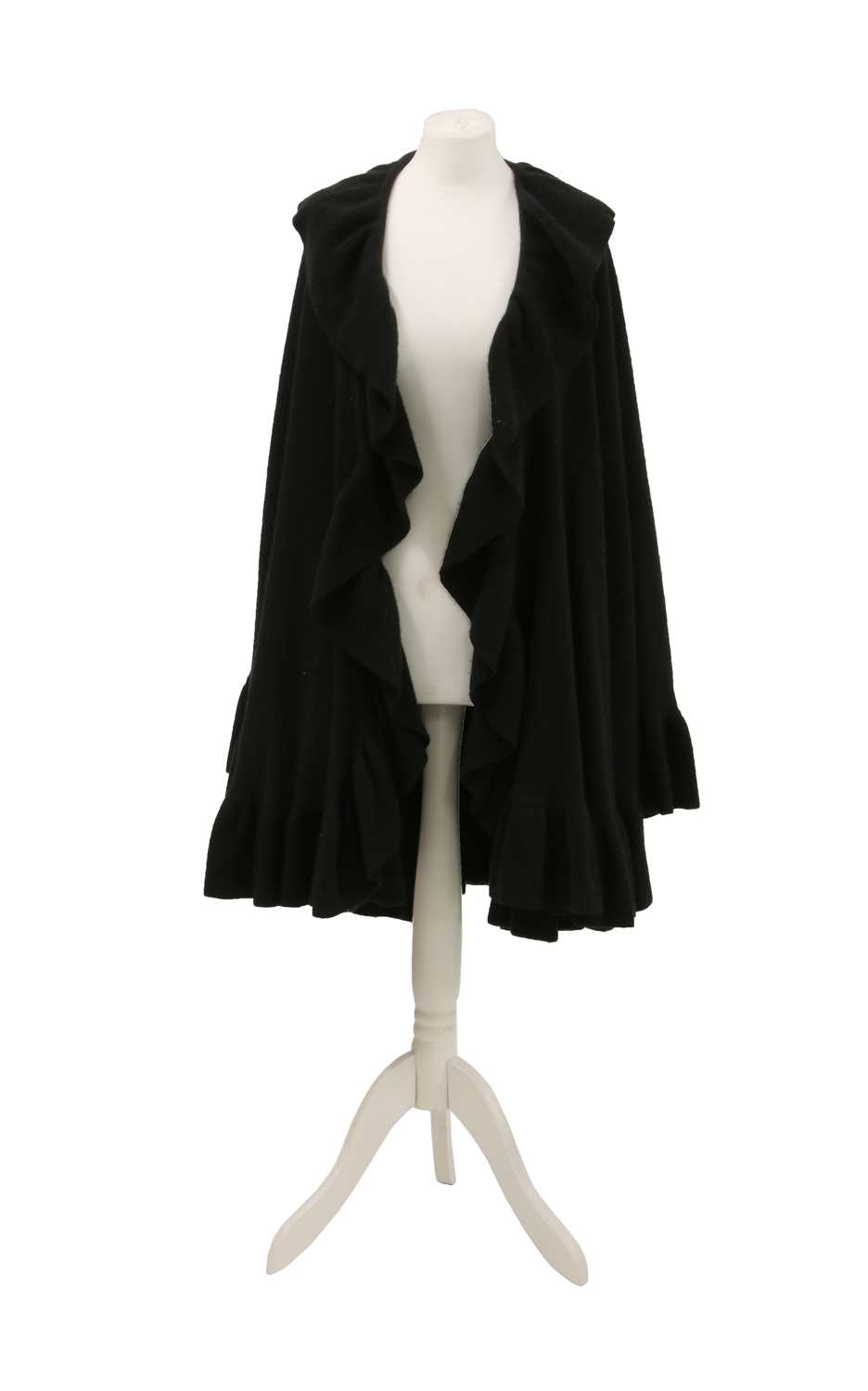 Lot 135 - A Christian Dior black large wrap