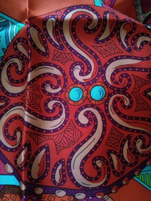 Lot 128 - An Hermès large silk scarf
