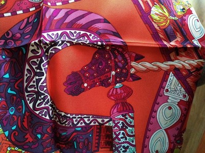 Lot 128 - An Hermès large silk scarf