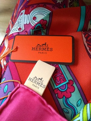 Lot 128 - An Hermès large silk scarf