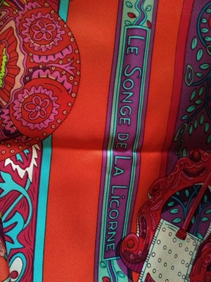 Lot 128 - An Hermès large silk scarf