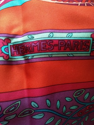 Lot 128 - An Hermès large silk scarf