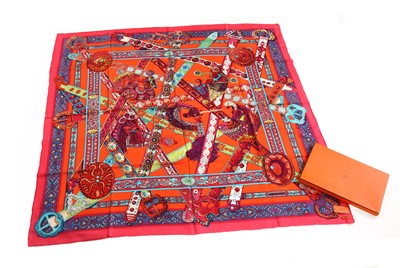 Lot 128 - An Hermès large silk scarf
