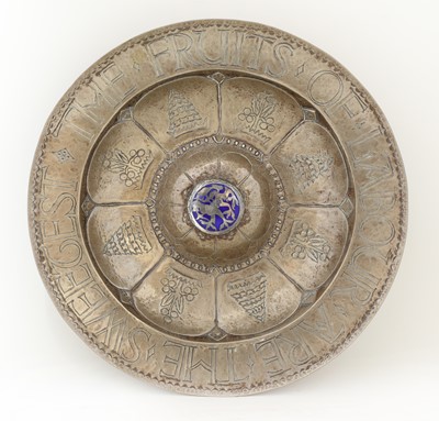 Lot 357 - An Arts & Crafts planished rosewater bowl