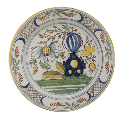 Lot 296 - A Dutch delft charger