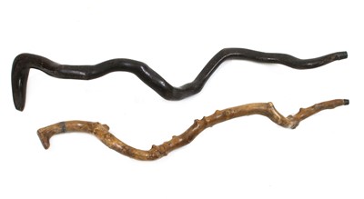 Lot 411 - Two hedgelayer's walking sticks