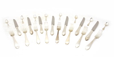 Lot 291 - An American sterling silver canteen of cutlery