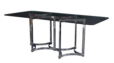 Lot 578 - A Merrow Associates' chrome and glass table