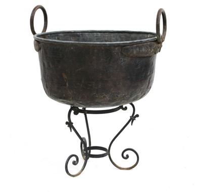 Lot 73 - A large hammered copper log bin
