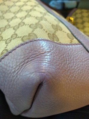 Lot 40 - A Gucci beige monogrammed canvas medium 'Miss' tote