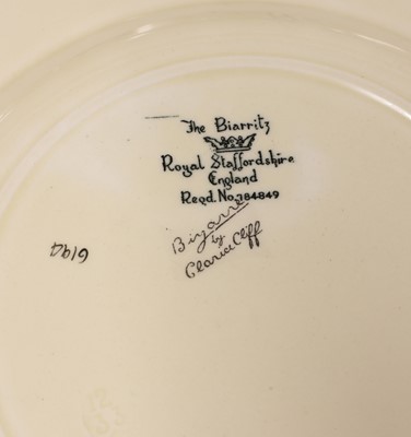 Lot 169 - A Clarice Cliff 'Blue Firs' Biarritz dinner service