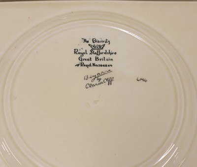 Lot 169 - A Clarice Cliff 'Blue Firs' Biarritz dinner service