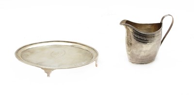 Lot 256 - A George III silver card  tray